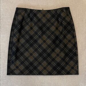 CAbi Plaid dark Navy and Gray Women's Skirt style #3756